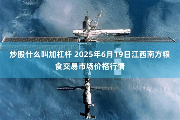 炒股什么叫加杠杆 2025年6月19日江西南方粮食交易市场价格行情