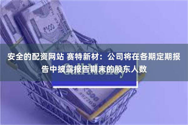安全的配资网站 赛特新材：公司将在各期定期报告中披露报告期末的股东人数